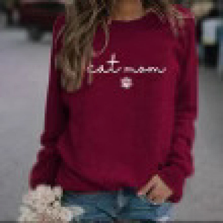 Ladies sweatshirt with creative cat mom design Lune London