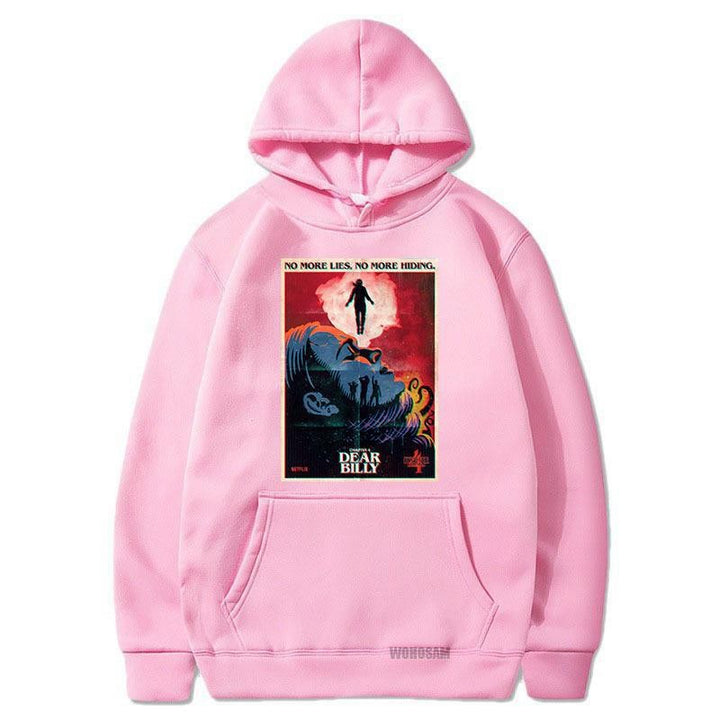 Women's hooded sweatshirt with creative film motif and cozy kangaroo pocket Chic & Stil