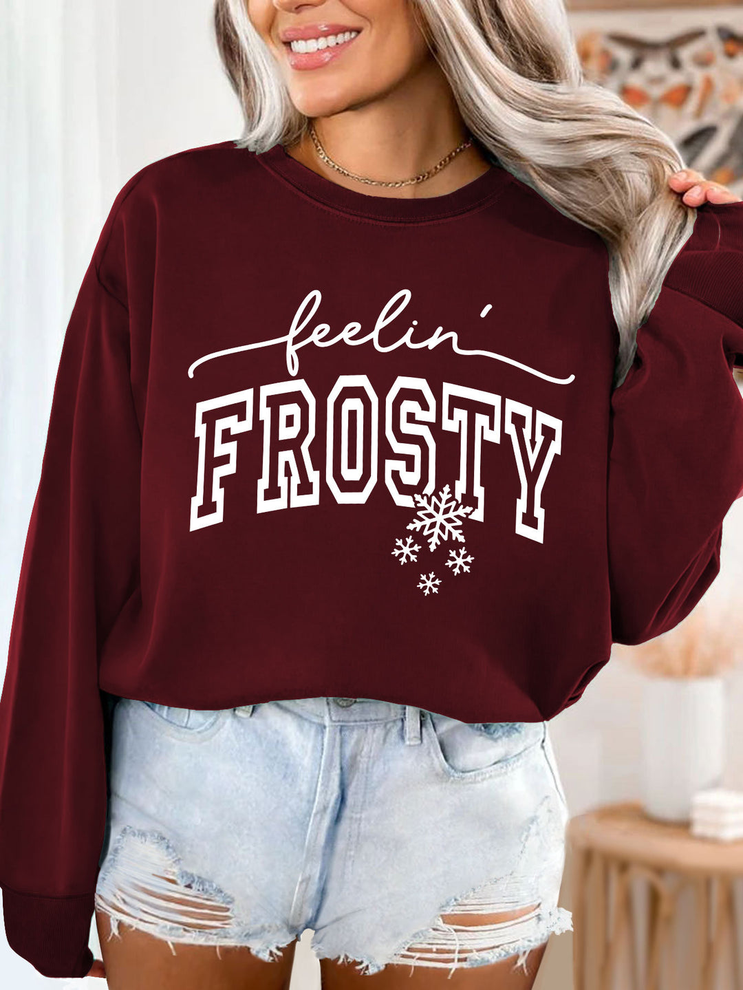 Sweat à capuche pour femmes avec impression graphique Chic & Stil