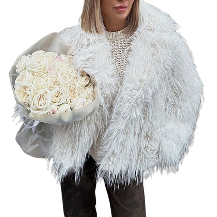 Soft faux fur jacket for women in modern style Lune London