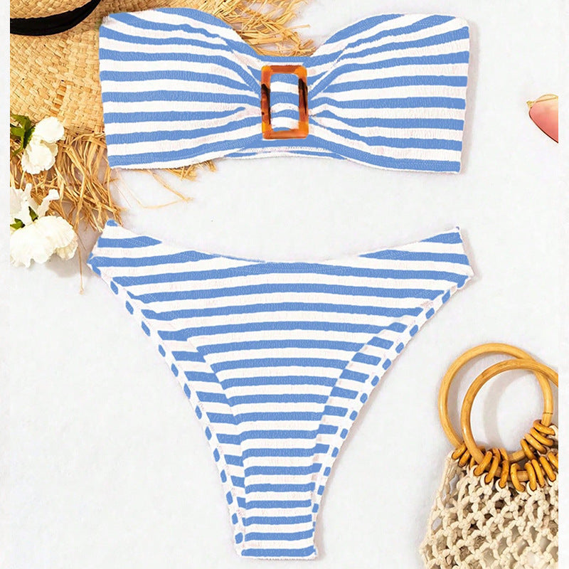 Women's bikini set with straps and bandeau Chic und Stil