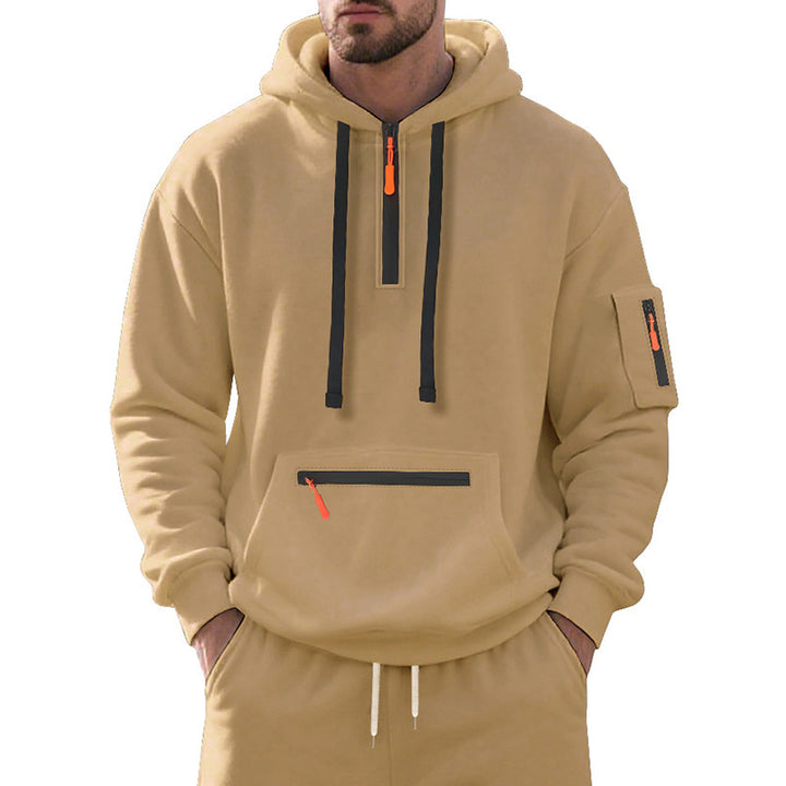 Men's casual hoodie with multifunctional zip pockets Lune London
