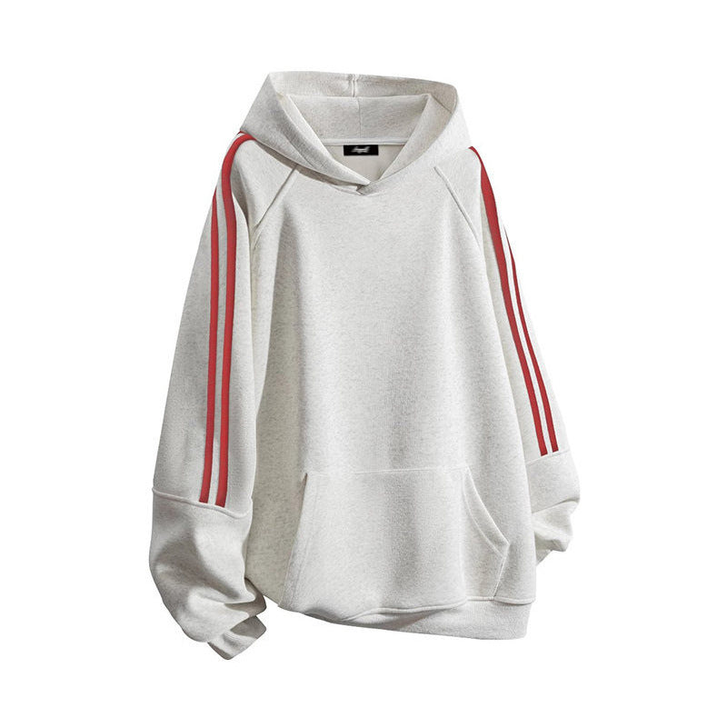 Sporty hoodie for women with chic and stylish side stripes