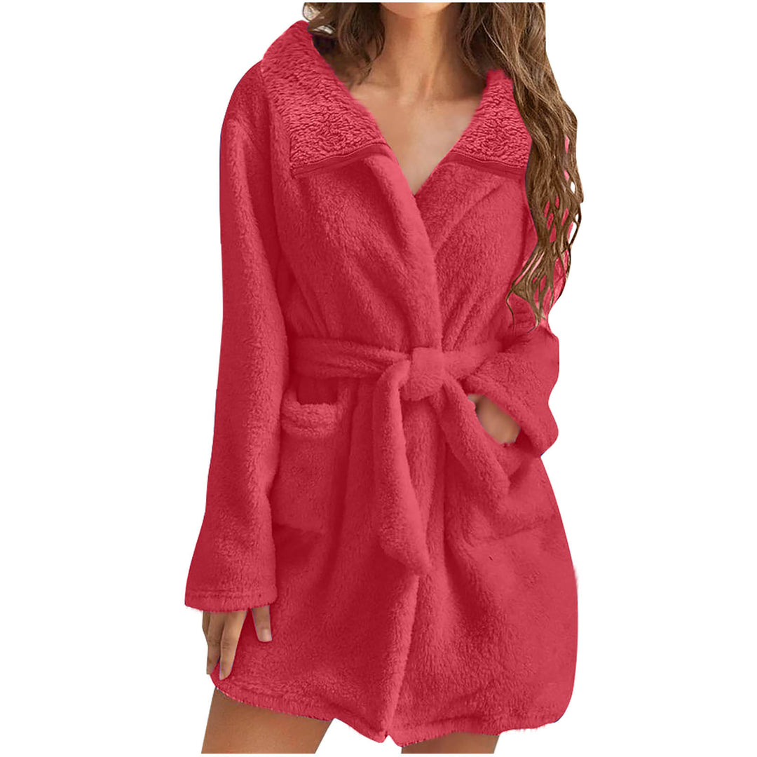 Ladies Cozy Polar Fleece Robe Lune London