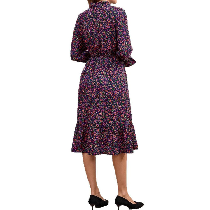 Ladies Vintage Floral Midi Dress Lune London