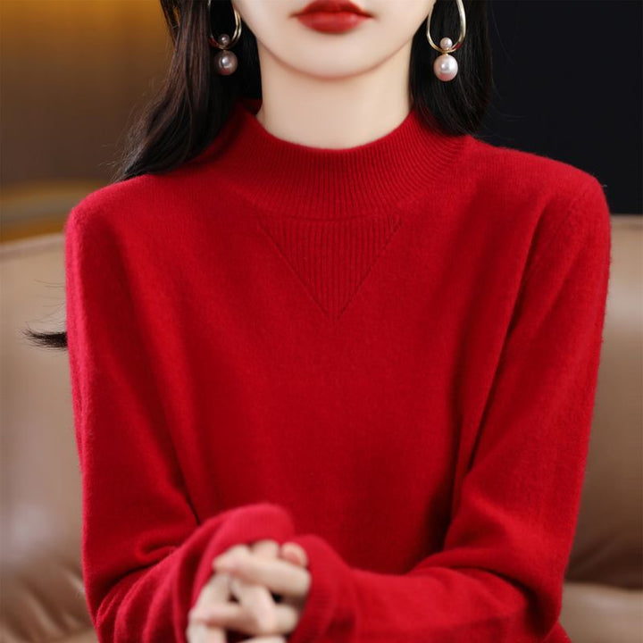 Pull fin pour femmes avec col haut et détails élégants Chic & Stil