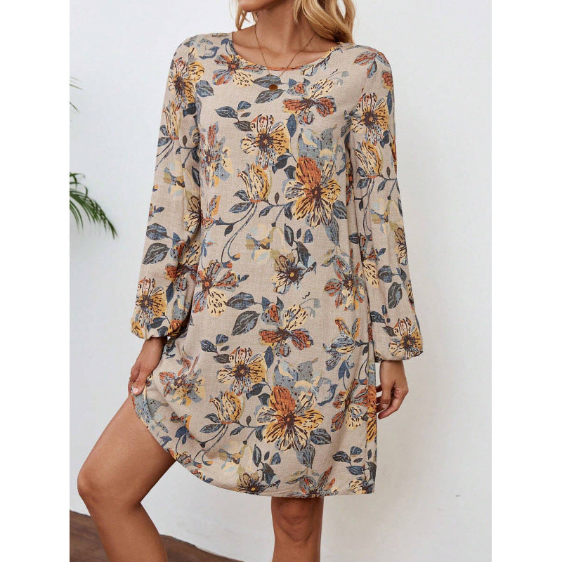 Casual women's leisure dress with floral accents Lune London