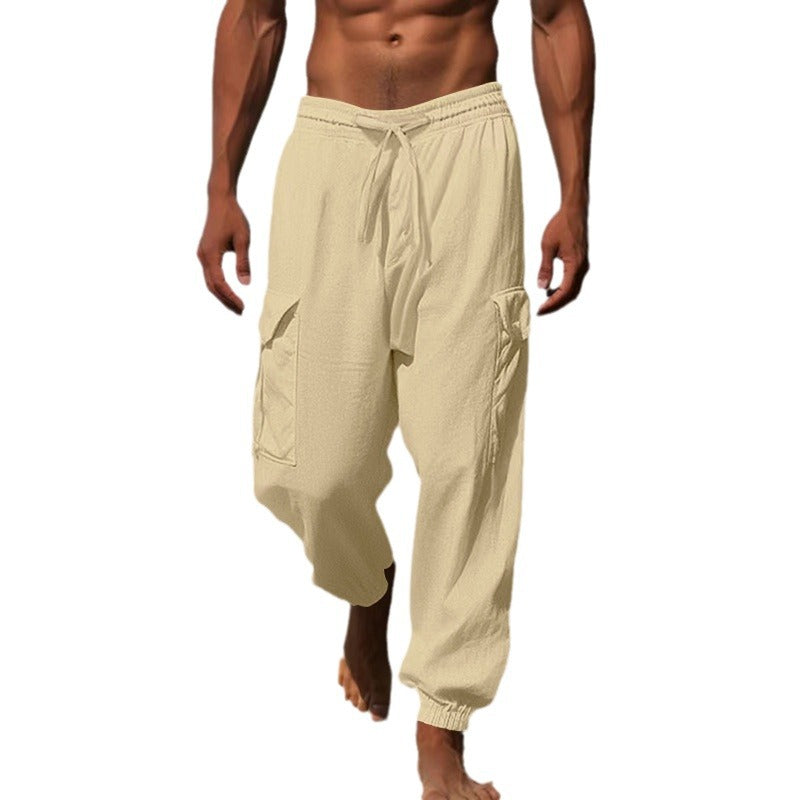 Casual cargo pants for men with elastic waistband and practical side pockets Lune London