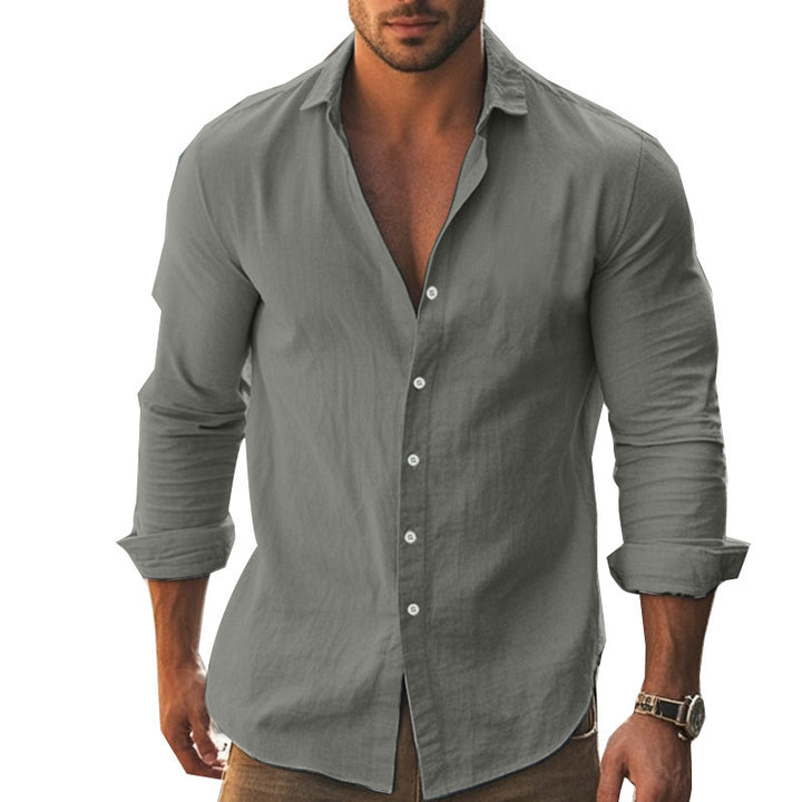Casual long-sleeve shirt for men made from sustainably produced fabric Lune London