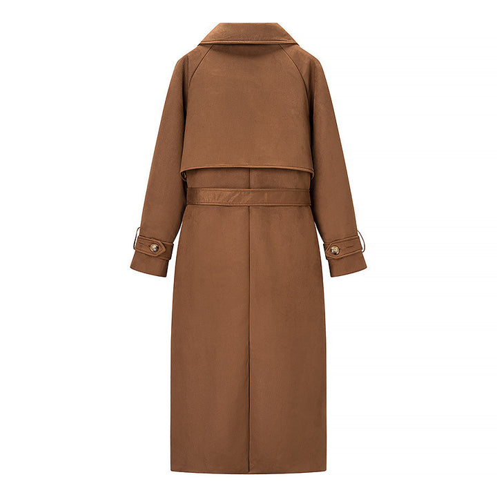 Elegant trench coat for women with double-breasted buttons and belt Lune London