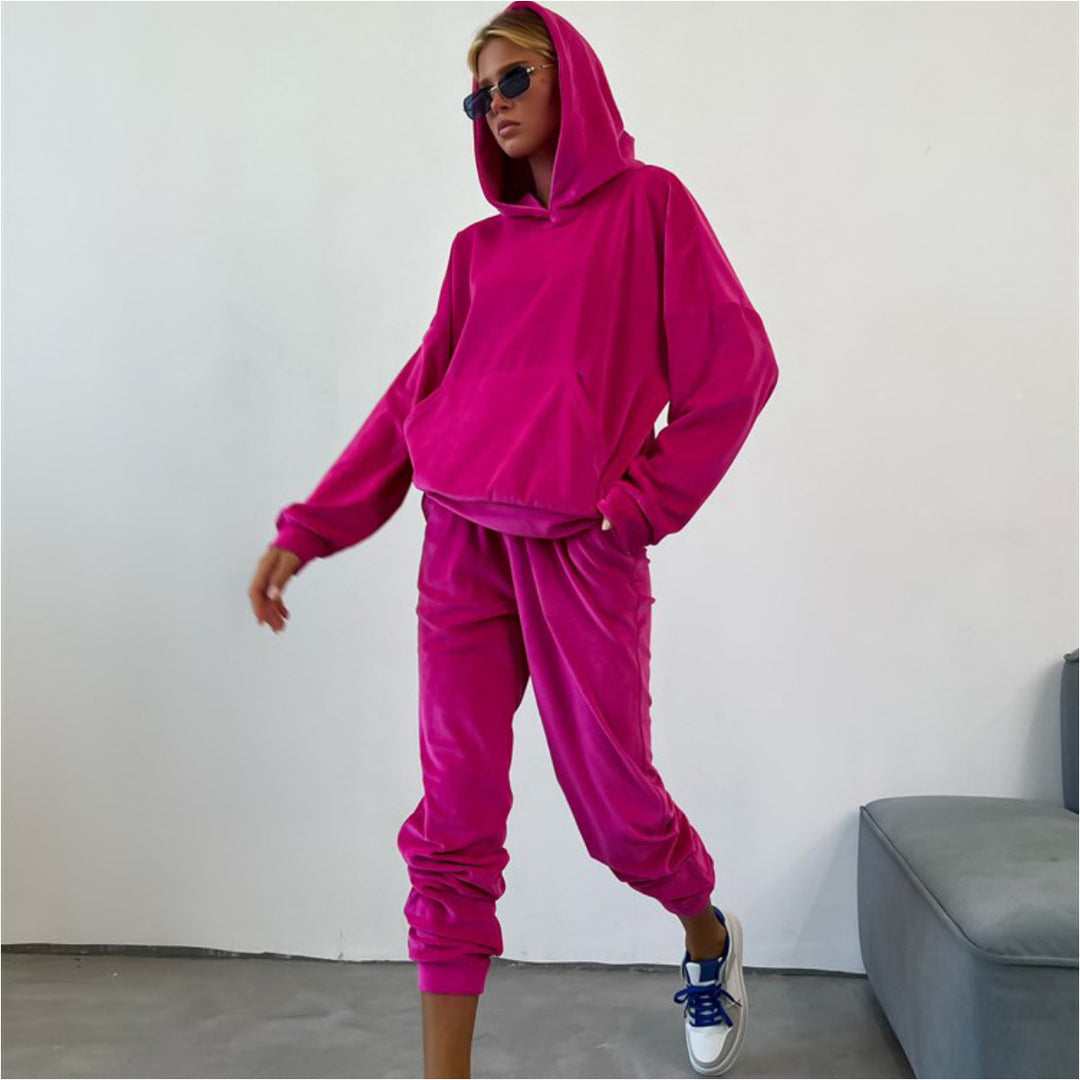 Ladies Cozy Hoodie and Jogging Pants Set Lune London