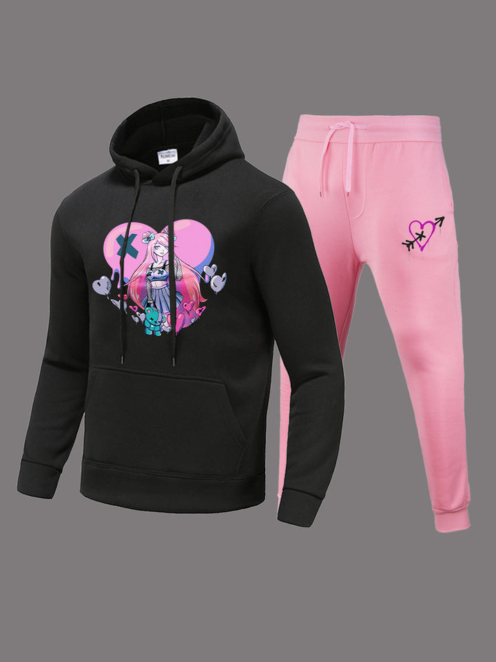 Women's sporty hoodie and jogger pants set with a unique graphic design Lune London