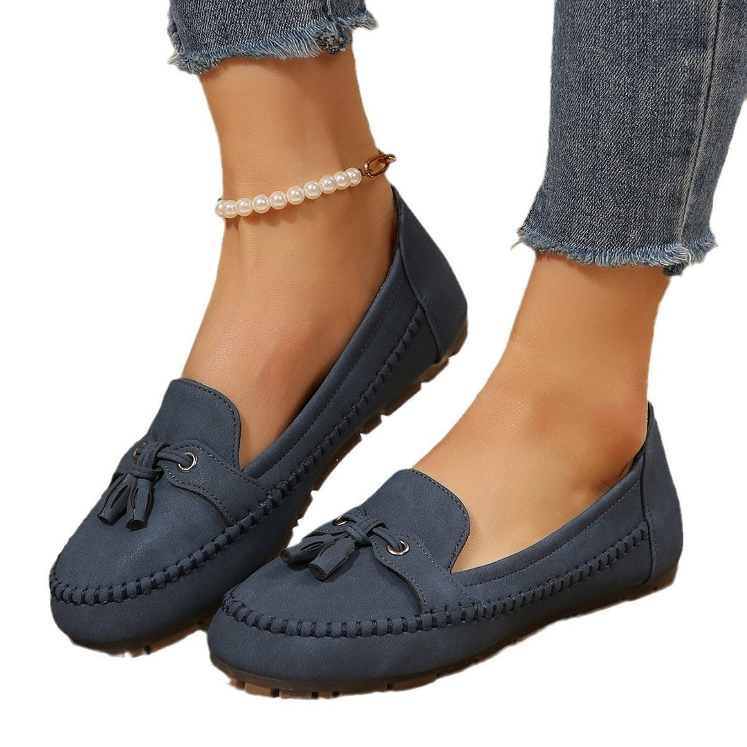 Women's Moccasins with Elegant Bow Decoration and Comfortable Footbed Design Lune London