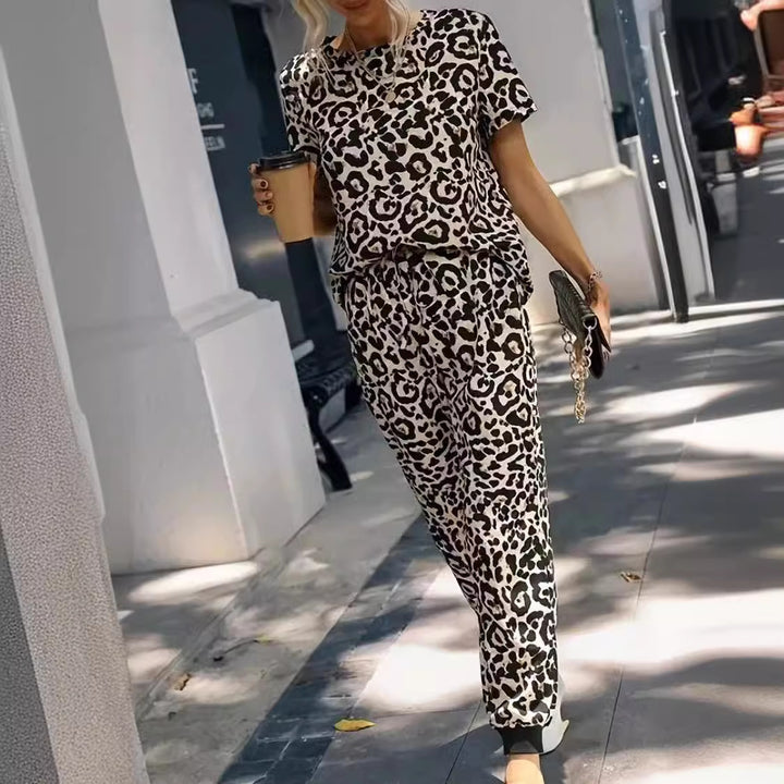 Lune London Women's Leopard Print Leisure Set