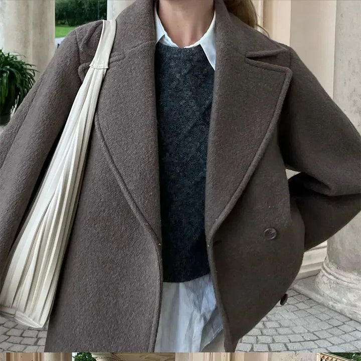 Oversized wool coat for women Lune London
