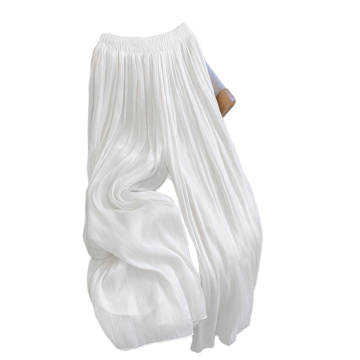 Pleated pants for women with elastic waistband and fluid fit Lune London