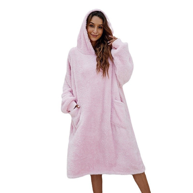 Ladies Soft Sweatshirt with Large Pockets and Hood Fashion Heidi