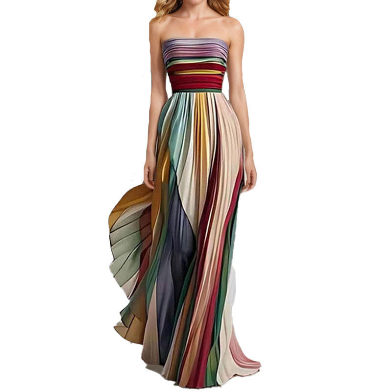 Robe maxi pour femme avec coupe fluide et dégradés de couleur sophistiqués Chic & Stil