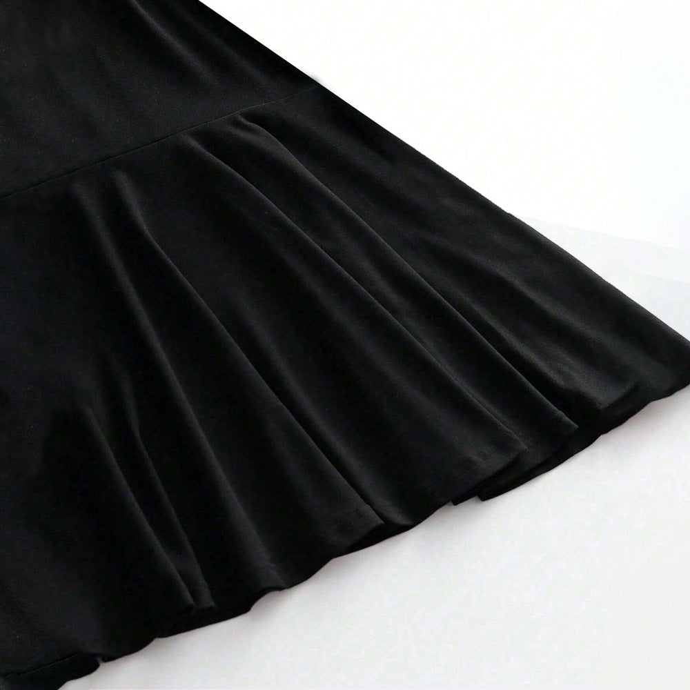 Robe Mini Femme Sans Épaules avec Détail Élégant en Enveloppement Chic & Stil