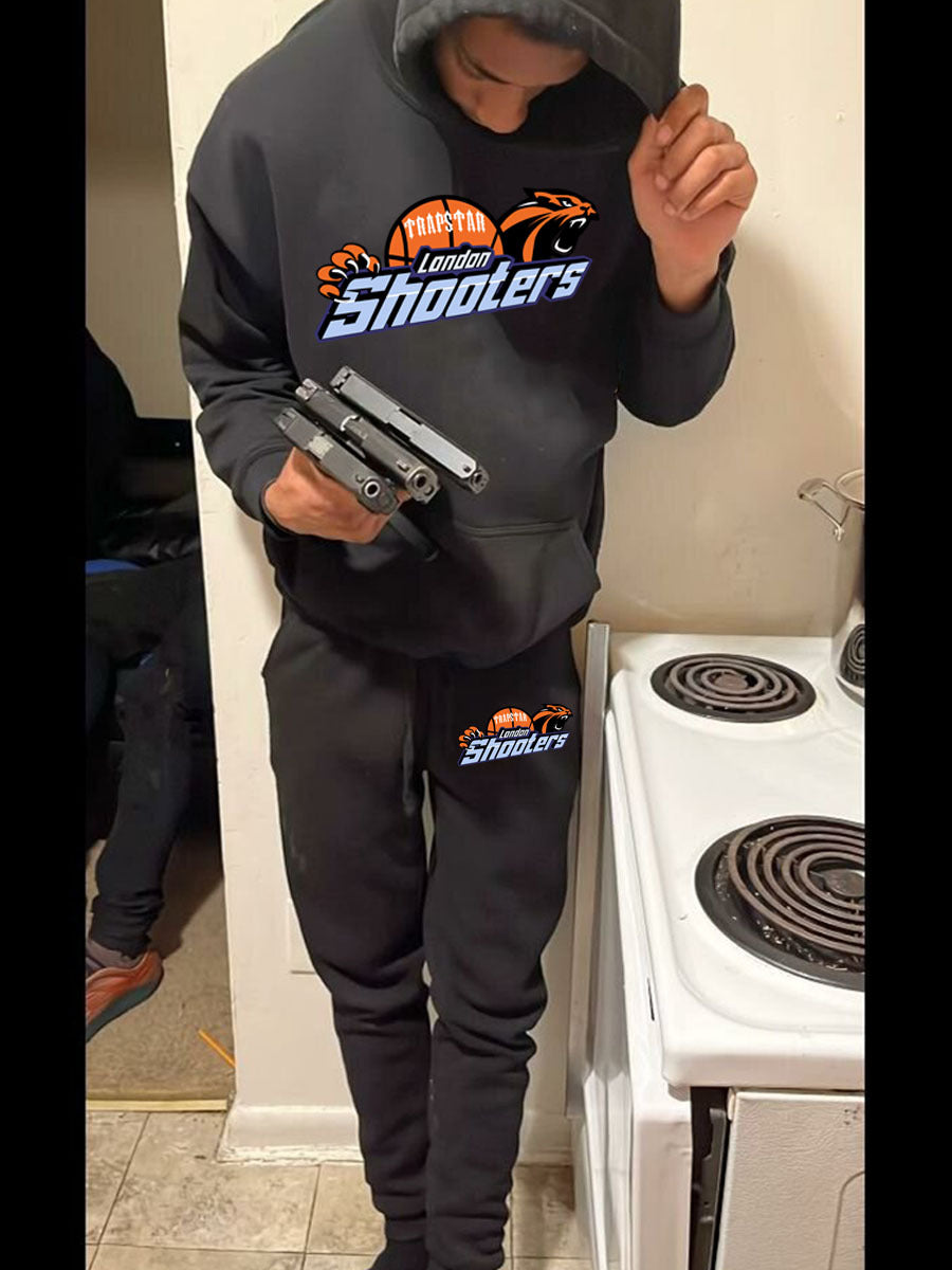 Hommes Ensemble de hoodie et pantalon de jogging sportif avec design de basketball stylé Lune London