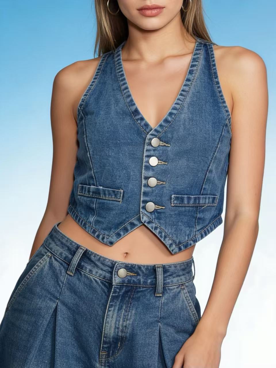 Ladies Jeans Vest Lune London