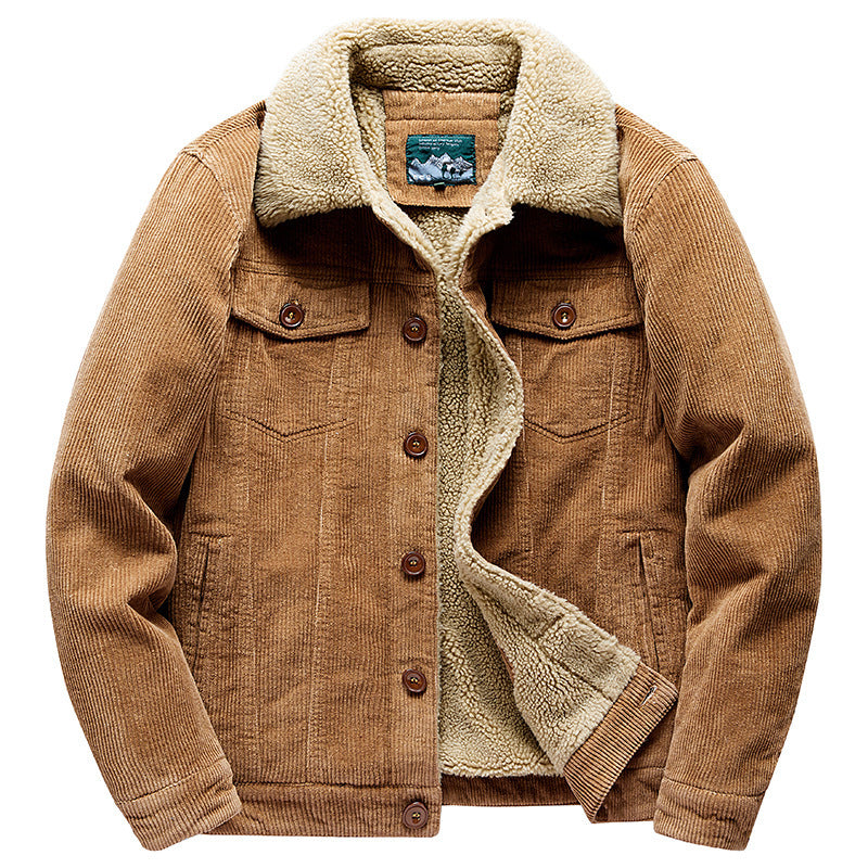 Corduroy jacket for men with stylish Sherpa lining Lune London