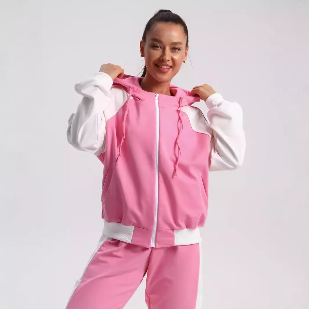 Lune London women's sporty loungewear set with hood and zip