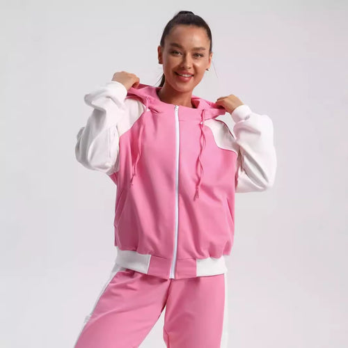 Lune London women's sporty loungewear set with hood and zip