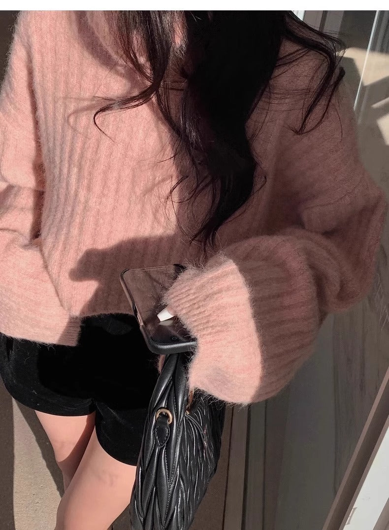 Pull pour femmes à col roulé tendance avec structure côtelée et coupe décontractée Chic & Stil