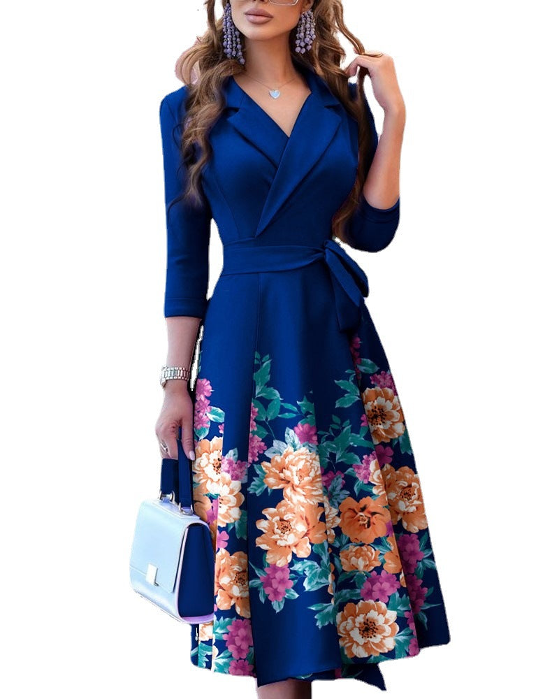 Floral wrap dress for women with fitted silhouette Lune London