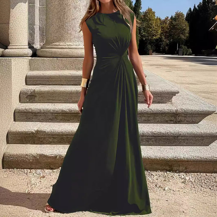 Women's Maxi Dress with Elegant Knot Detail and Flowing Cut Chic Und Stil