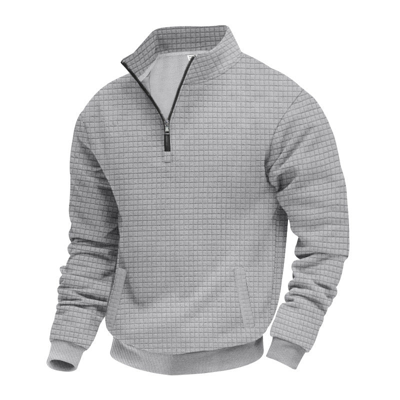 Functional fleece sweater for men with half-zip and side pockets Lune London