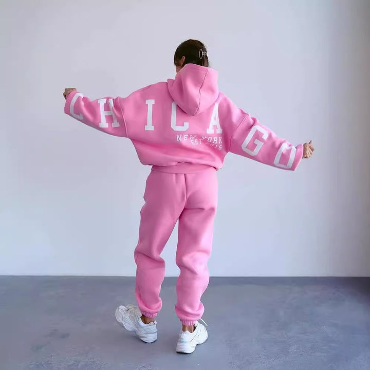 Ladies oversized tracksuit with hood and elastic cuffs Lune London