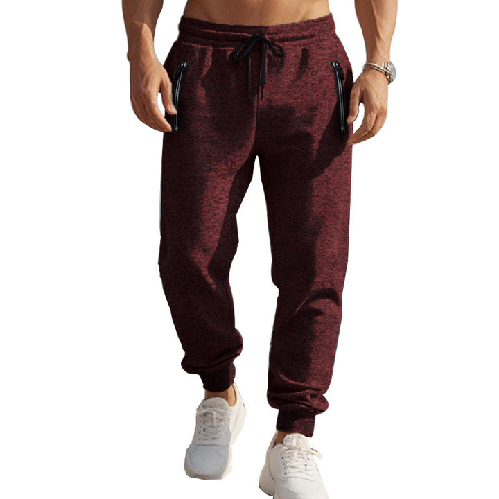 Sporty men's joggers with practical zipper and elastic waistband Lune London