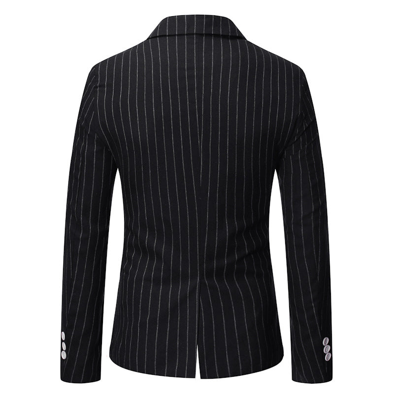 Elegant double-breasted jacket for men with fine stripes Lune London