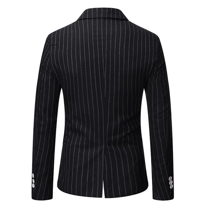 Elegant double-breasted jacket for men with fine stripes Lune London
