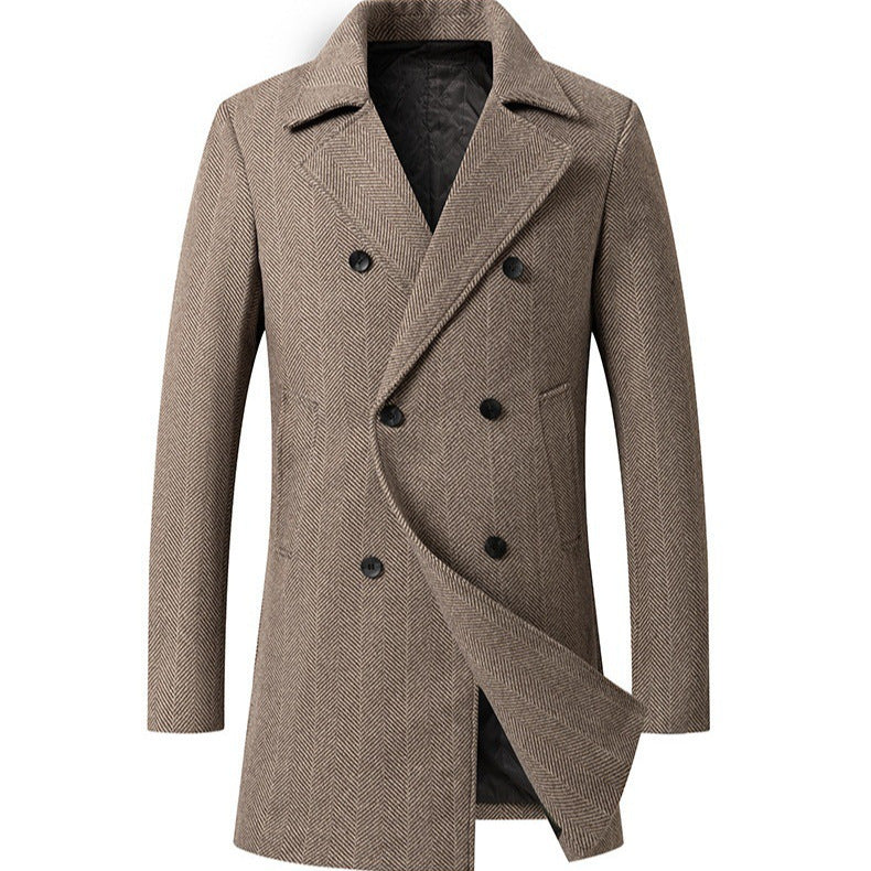 Elegant double-breasted men's coat with minimalist design Lune London