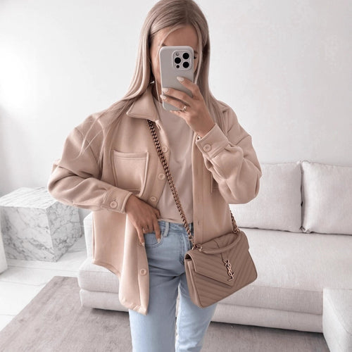 Casual overshirt jacket for women with practical pockets Lune London