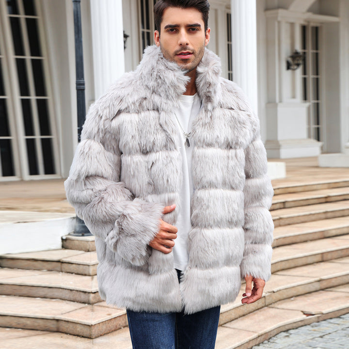 Men's Cozy and Elegant Faux Fur Jacket Lune London