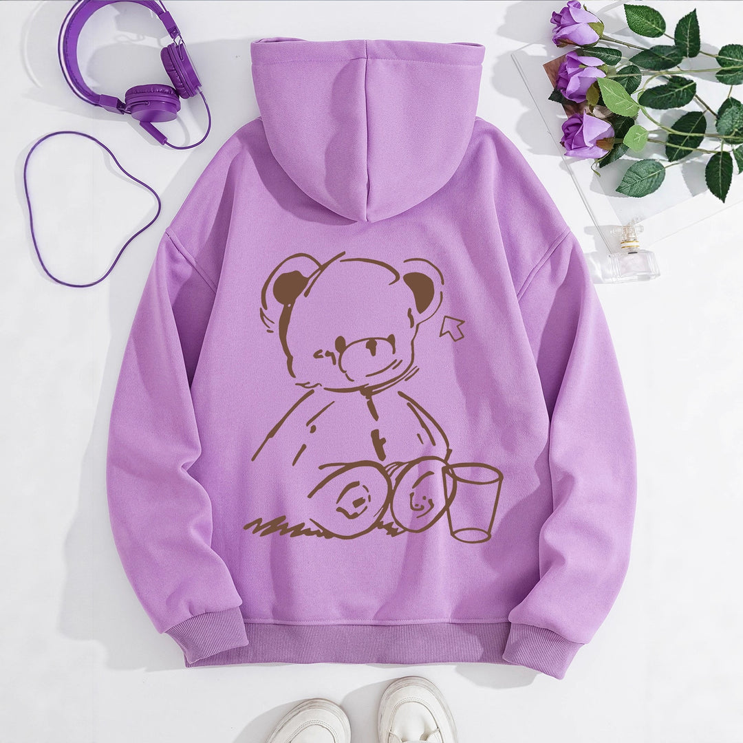 Women's Hoodie with Casual Bear Design Chic & Stil