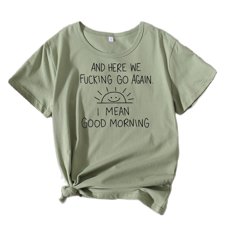 Graphic quote t-shirt women relaxed fit Lune London