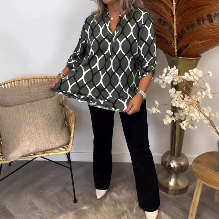 Blouse pour femmes avec motif graphique et poches latérales Chic & Stil