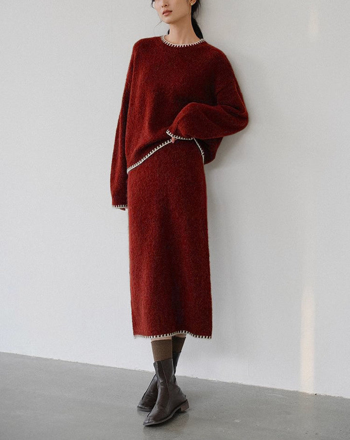 Ensemble tricoté confortable pour femmes avec des détails élégants Chic & Stil