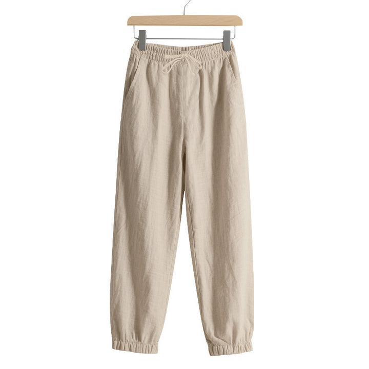 Women’s airy leisure pants with elastic waistband and practical side pockets Chic and style