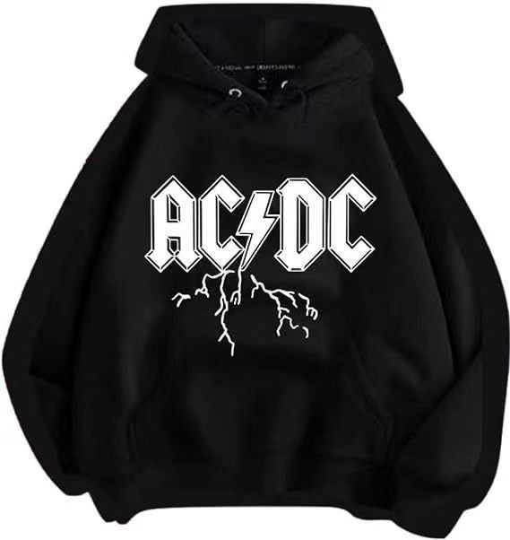 Women's hoodie with large band logo and kangaroo pocket Chic & Stil