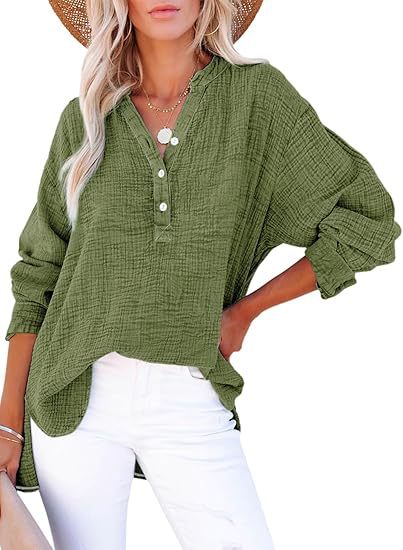 Oversized shirt for women with button placket Lune London