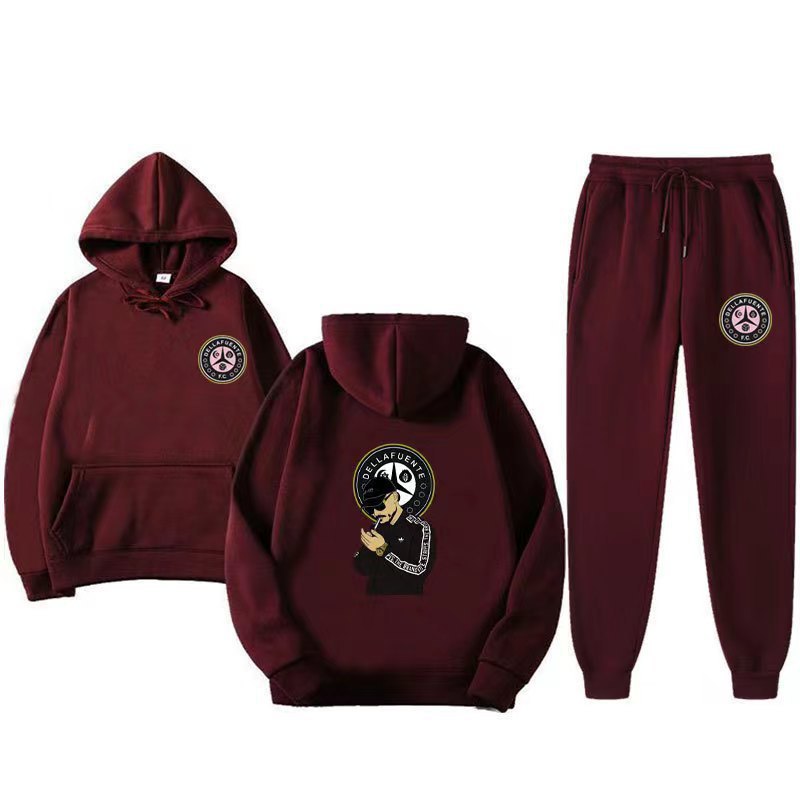 Women's set of hoodie and jogging pants with unique print Lune London