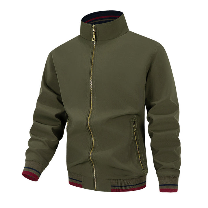 Men's transitional jacket with high collar and practical pockets Lune London