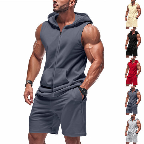 Men's sleeveless athletic jumpsuit with practical pockets Lune London