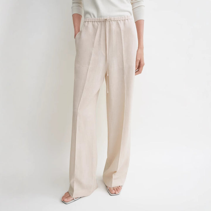 Ladies casual jersey pants with elastic waistband Lune London